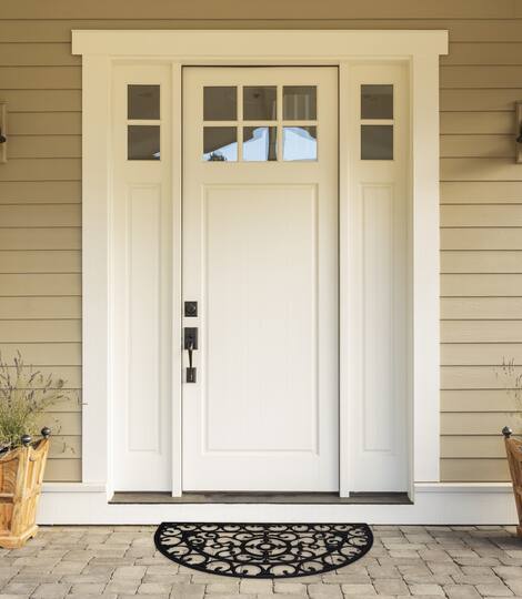 DII® Scroll Half Moon Rubber Doormat